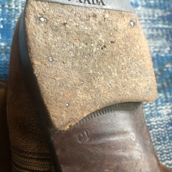circa 2005 Prada brown suede boots size 10 - Picture 4 of 5